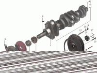 Вал коленчатый и маховик